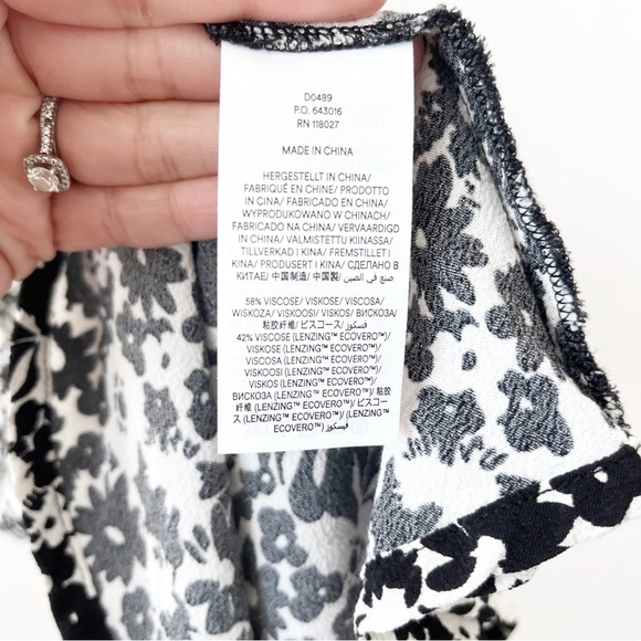 Boden Crew Neck Midi Tea Dress in Black Bloom Silhouette - Picture 7 of 10